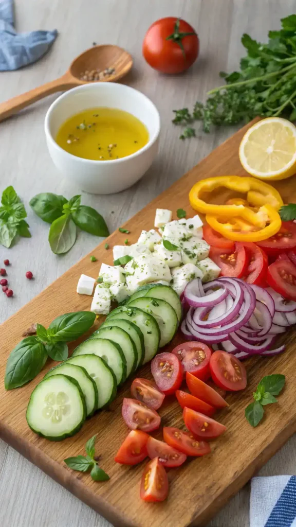 Ingredients for Cucumber Tomato Salad
