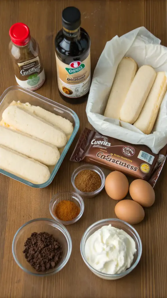 Ingredients for Tiramisu