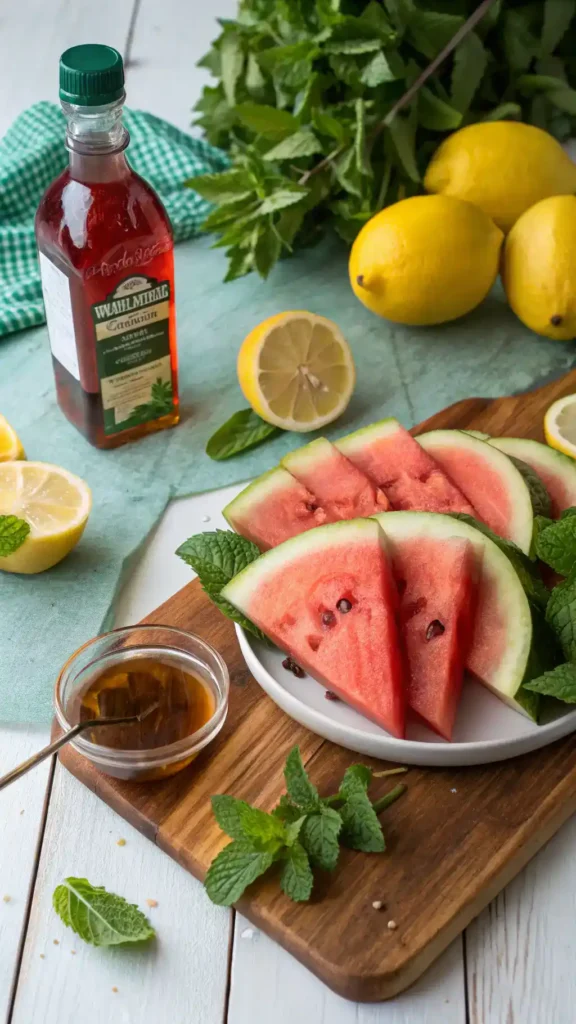 Ingredients for Watermelon Mint Lemonade