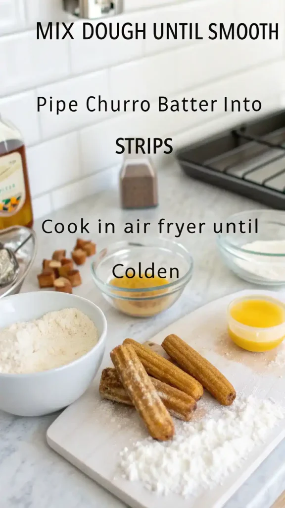 Pro tips for making perfect air fryer churros.
