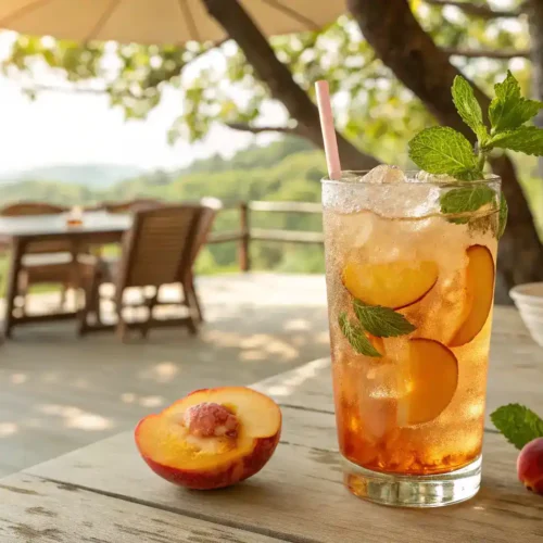 Glass of Southern Peach Punch