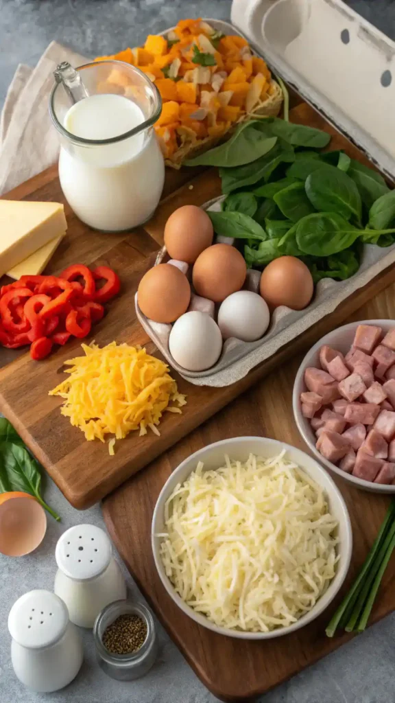 Ingredients for amish breakfast casserole